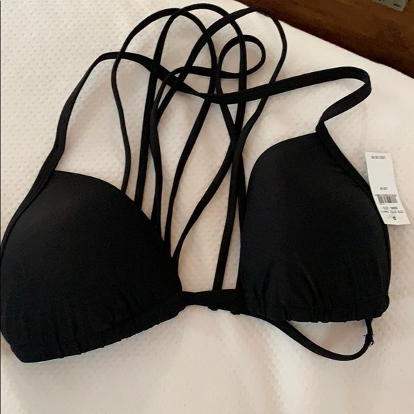 black strappy bikini top